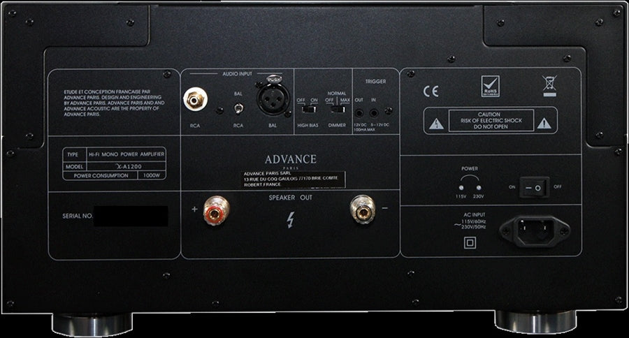 Advance Paris X-A1200 Mono Block Power Amplifier