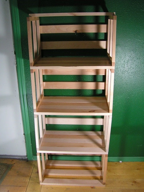 Stacking Maple Record Crates from TTVJ! These crates are ultra durable, sturdy and hold about 80-110 records per crate!
