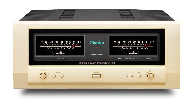 The Accuphase A-48 is a 45W Class A stereo power amplifier that combines cutting-edge technology with impeccable design.