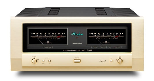 The Accuphase A-48 is a 45W Class A stereo power amplifier that combines cutting-edge technology with impeccable design.