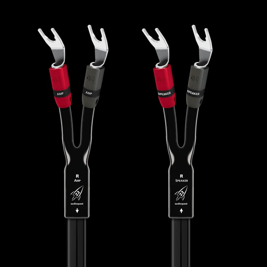 AQ Rocket 22 speaker cable is 12 gauge cable terminated to either Banana or Multi Spade connectors