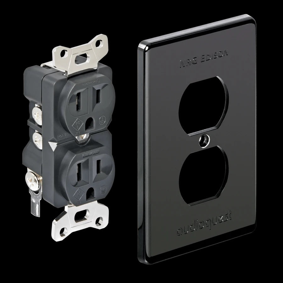Improve your AC connection using the AudioQuest NRG Edison Duplex Wall Outlet.