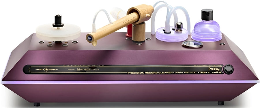 The Keith Monks Prodigy Monarch record cleaning machine is a premium, ultra-quiet solution for audiophiles seeking fast, thorough vinyl and digital disc care.