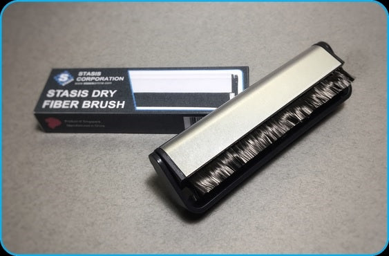 Dry clean your records with the Stasis Dry Fiber brush - and leave no static or dust!