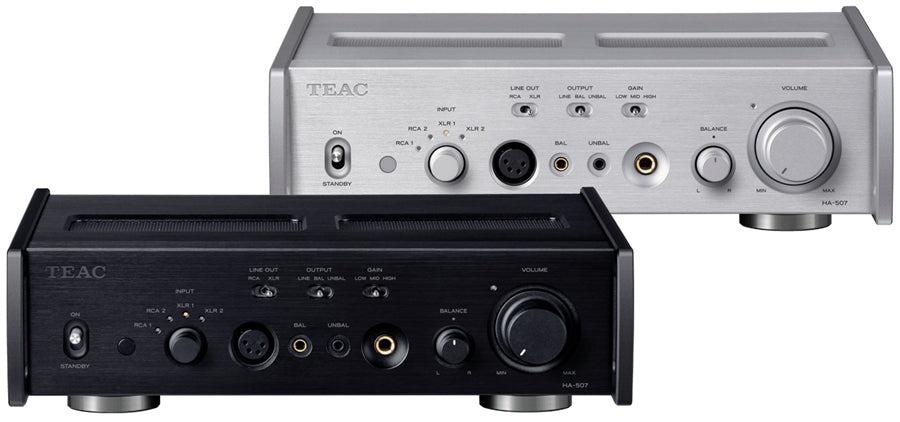 Elevate your listening experience with the TEAC HA-507, a high-end pure analog headphone amplifier and preamplifier from the Reference 500 Series. 