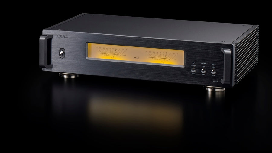 The TEAC AP-701B is a high-performance stereo power amplifier featuring a dual mono design and custom-made Hypex Ncore power modules.
