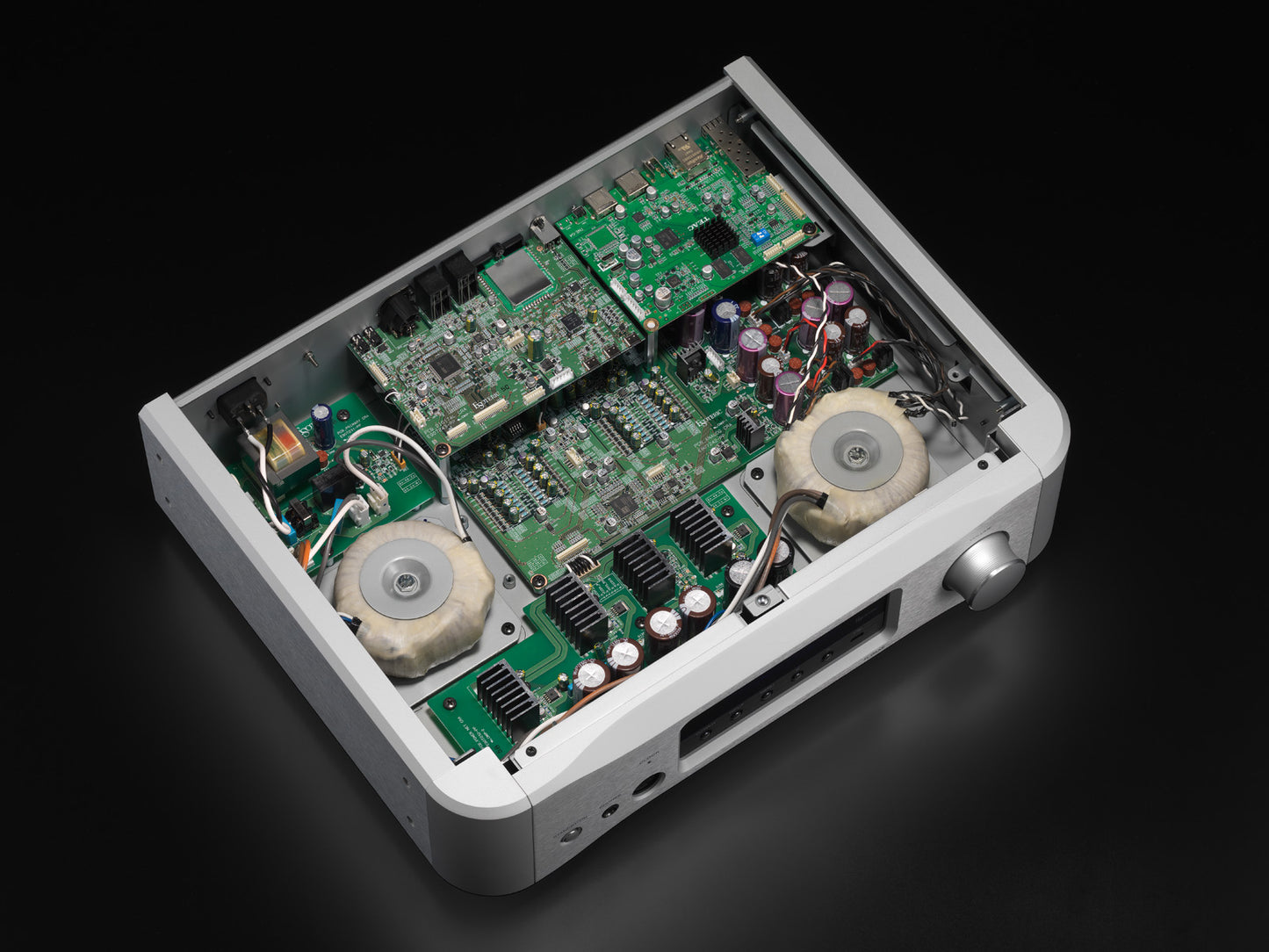 Esoteric N-05XE Network DAC Preamplifier with visible circuit boards and components